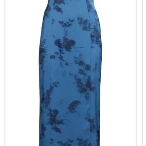 Floral Blue Maxi Skirt
